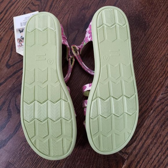 NWT Toms Youth 4 Pink Daisy Sandals - Picture 6 of 10